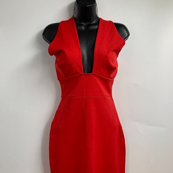 Boohoo Women's Jasmine Cross Over Sleeveless Bodycon‎ Dress Size 6 NWT - Picture 3 of 15